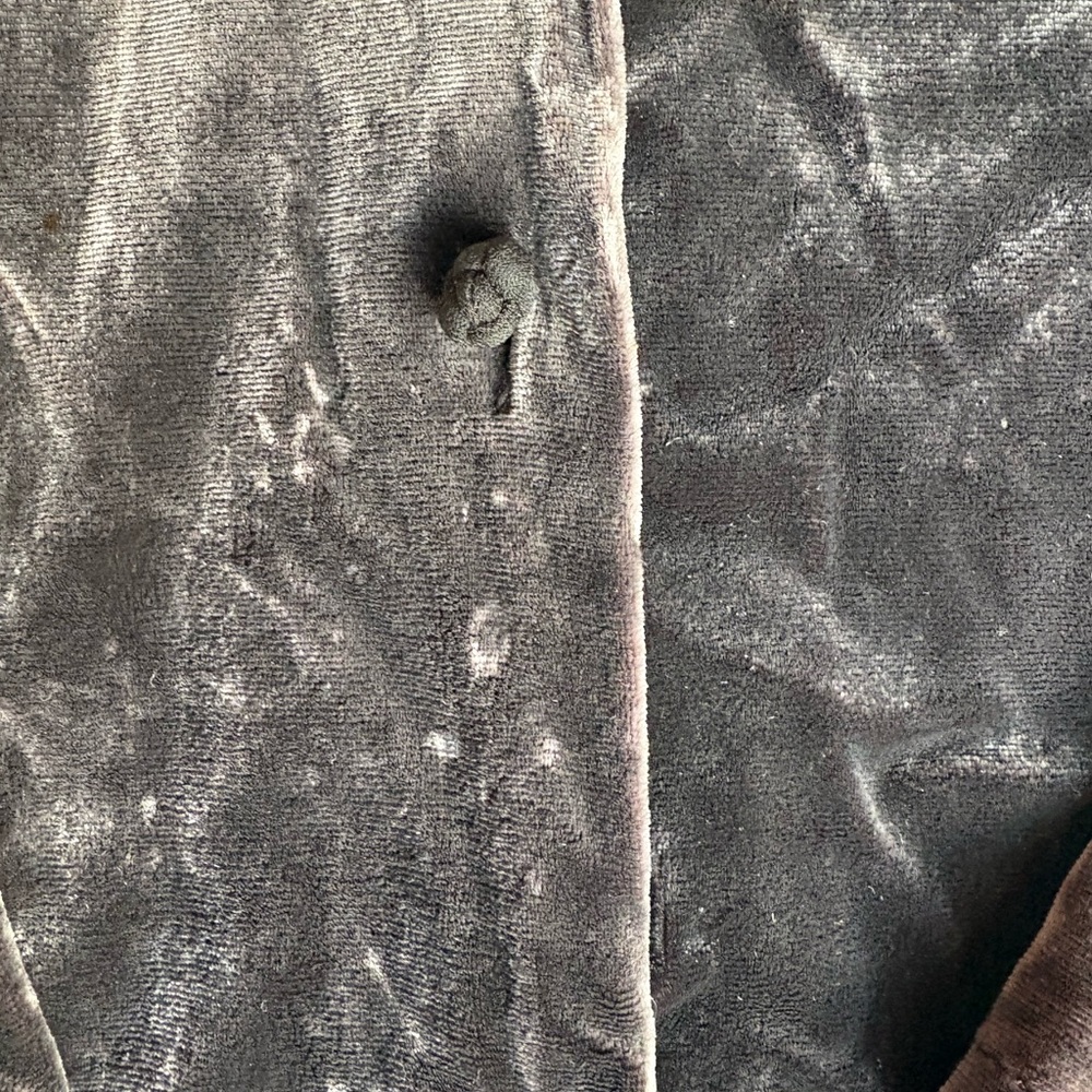 Eileen Fisher Long Sleeve Velvet Button Down Top Deep Purple Size Small - Picture 3 of 8